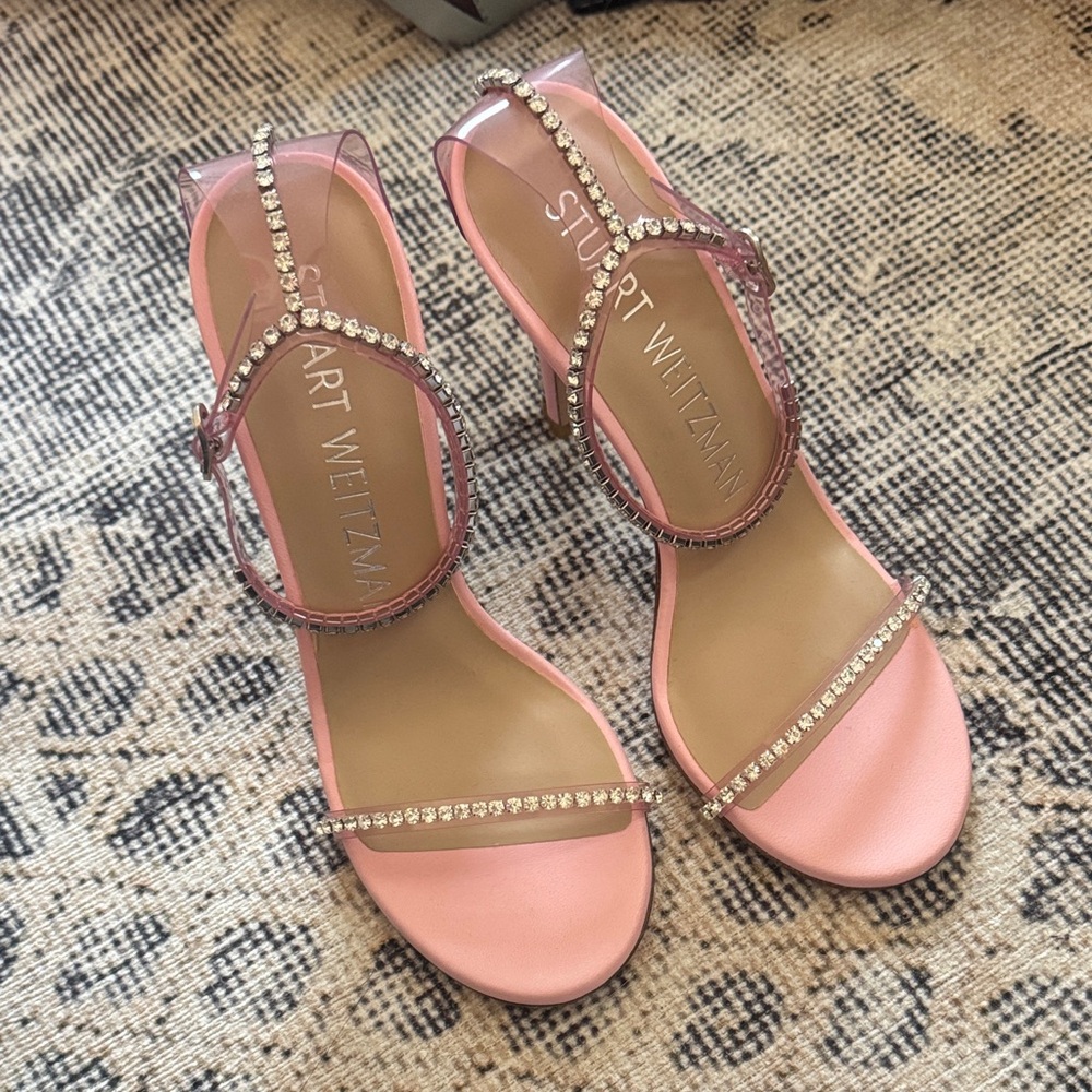 Stuart Weitzman Nudistglam 110 Sandal Pink 7.5 new